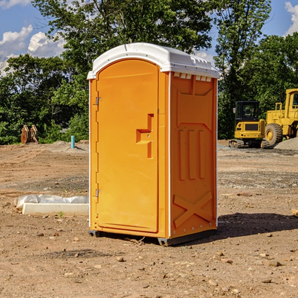 how often are the porta potties cleaned and serviced during a rental period in Elliott North Dakota